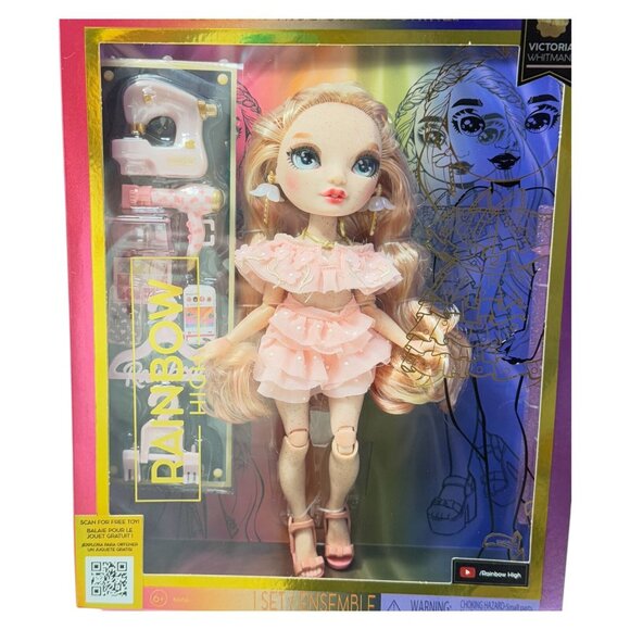 Rainbow High Victoria Whitman Pastel Pink Doll Freckles Fashion Doll New - Picture 5 of 6